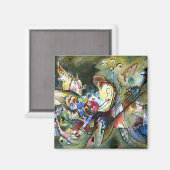 Kandinsky – 問題のある抽象芸術アート マグネット (正面/裏面)