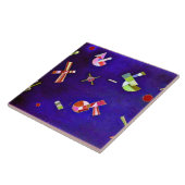 Kandinsky – 固定フライト、カラフル抽象芸術アート タイル (側面)