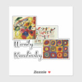 Kandinsky – 彼のアートワークのコラージュ シール (シート)