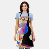 Kandinsky -抽象芸術キュービズムとピンクスとブルース エプロン (着用した状態)