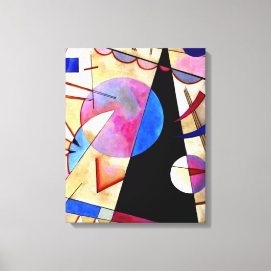 Kandinsky -抽象芸術キュービズムとピンクスとブルース キャンバスプリント (正面)