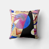 Kandinsky -抽象芸術キュービズムとピンクスとブルース クッション (裏面)