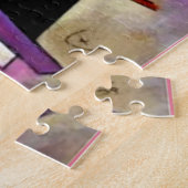 Kandinsky -抽象芸術キュービズムとピンクスとブルース ジグソーパズル (側面)