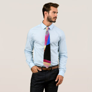 Kandinsky -抽象芸術キュービズムとピンクスとブルース ネクタイ