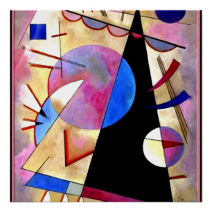 Kandinsky -抽象芸術キュービズムとピンクスとブルース ポスター