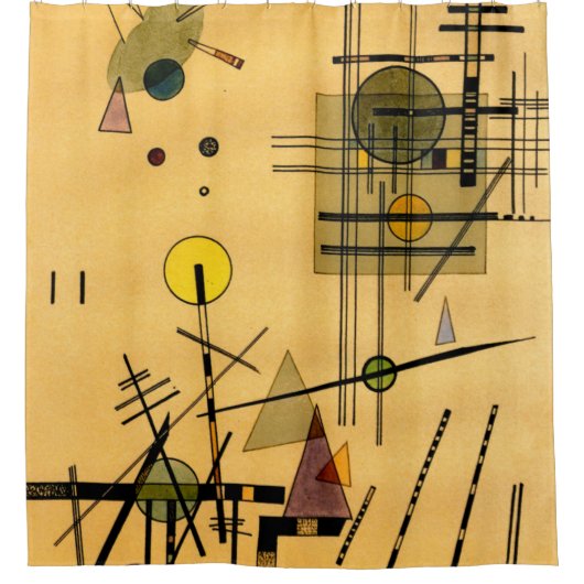 Kandinsky – 文字列 シャワーカーテン (正面)