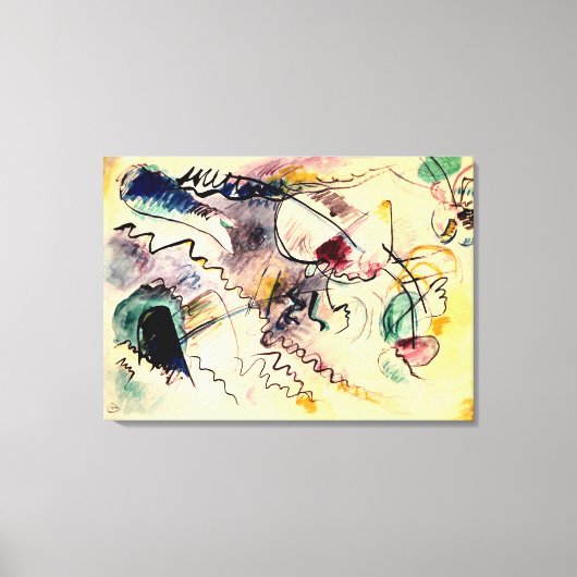 Kandinsky – 無題、1913年のアートワーク キャンバスプリント (正面)