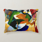 Kandinsky - 絵画s with Green Center アクセントクッション (正面)