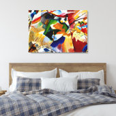 Kandinsky - 絵画s with Green Center キャンバスプリント (インサイチュ (寝室))