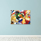 Kandinsky - 絵画s with Green Center キャンバスプリント (インサイチュ (ウッドフロア))