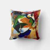 Kandinsky - 絵画s with Green Center クッション (裏面)