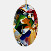 Kandinsky - 絵画s with Green Center セラミックオーナメント (右)