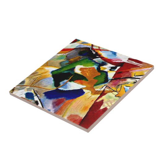 Kandinsky - 絵画s with Green Center タイル (側面)