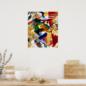 Kandinsky - 絵画s with Green Center ポスター (キッチン)