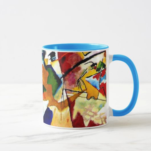 Kandinsky - 絵画s with Green Center マグカップ (右)