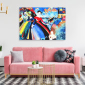 Kandinsky – 船、1918年カラフル絵画1918 キャンバスプリント (インサイチュ (リビング))