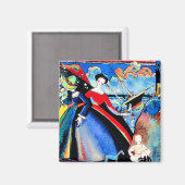 Kandinsky – 船、1918年カラフル絵画1918 マグネット (正面/裏面)