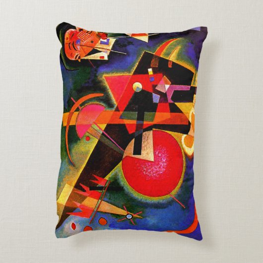 Kandinsky – 青人気がある絵画色 アクセントクッション (裏面(縦))