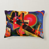 Kandinsky – 青人気がある絵画色 アクセントクッション (裏面)