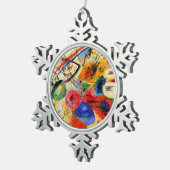 Kandinsky – 黒線、有名なアートワーク、 スノーフレークピューターオーナメント (右)