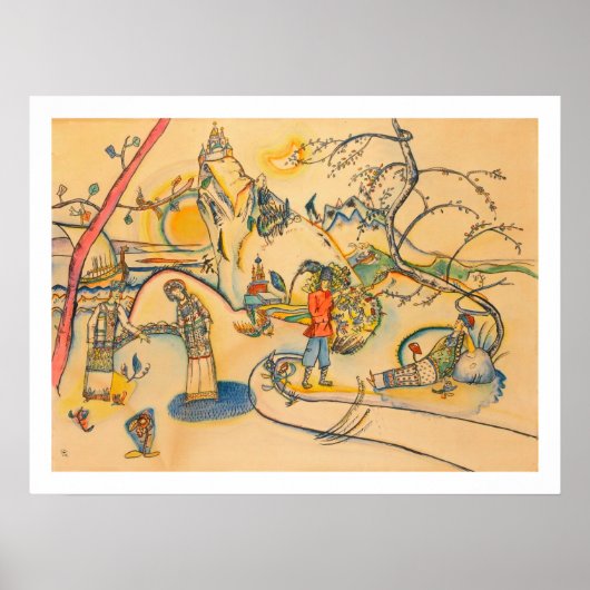 Kandinsky, 1915 – 無題の水色 ポスター (正面)