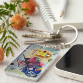 Kandinsky 1925/yellow/red/blue/pixdezines キーホルダー (正面右)