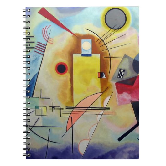 Kandinsky 1925/yellow/red/blue/pixdezines ノートブック (正面)