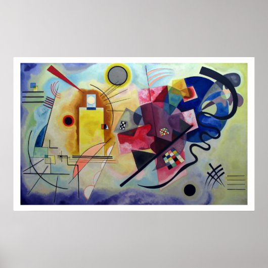 Kandinsky 1925/yellow/red/blue/pixdezines ポスター (正面)