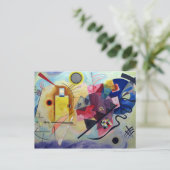 Kandinsky 1925/yellow/red/blue/pixdezines ポストカード (スタンド正面)
