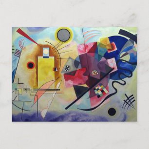 Kandinsky 1925/yellow/red/blue/pixdezines ポストカード