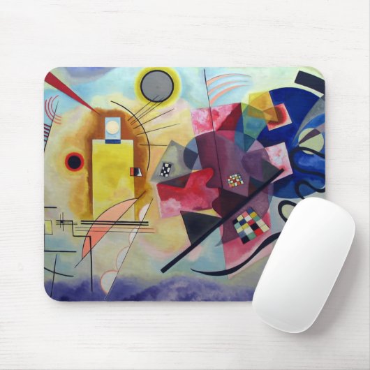 Kandinsky 1925/yellow/red/blue/pixdezines マウスパッド (マウス)
