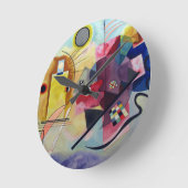 Kandinsky 1925/yellow/red/blue/pixdezines ラウンド壁時計 (傾斜)
