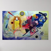 Kandinsky 1925/yellow/red/blue/pixdezines ポスター | Zazzle