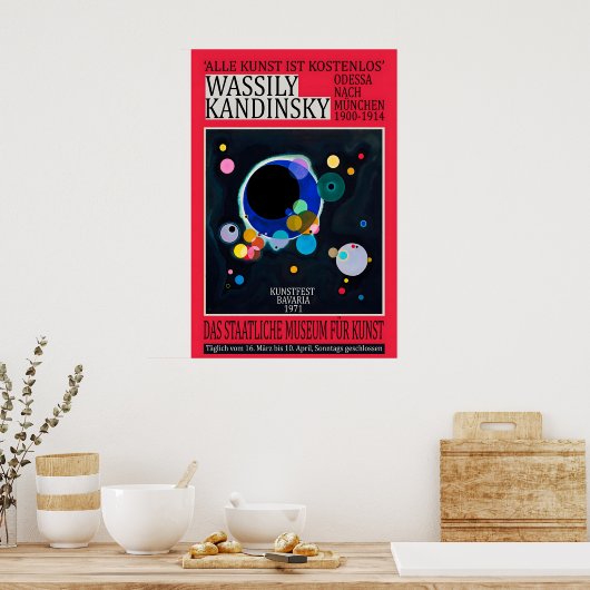 Kandinsky 1971 Exhibition Poster Abstract ポスター (キッチン)