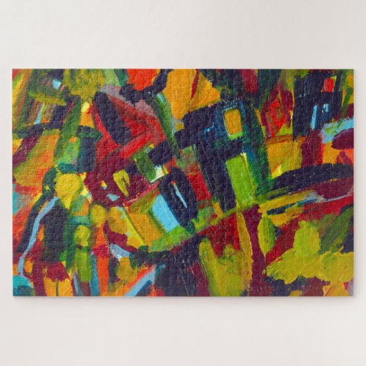 Kandinsky 304 Colorful Abstract Artwork ジグソーパズル (横)