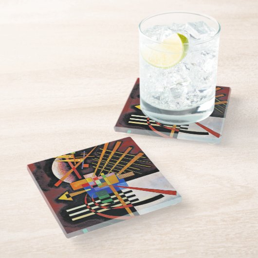 Kandinsky - Above and Left, ガラスコースター (アングル)