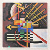 Kandinsky - Above and Left, ガラスコースター (正面)