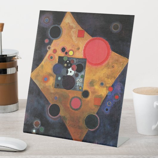 Kandinsky - Accent on Rose, 台座サイン (インサイチュ)