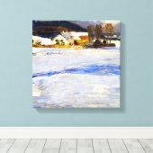 Kandinsky - Bei Starnberg – 冬， キャンバスプリント (インサイチュ (ウッドフロア))