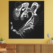 KANDINSKY - BLACK ON WHITE (Blanc sur Noir) - 1937 キャンバスプリント (インサイチュ (リビング))