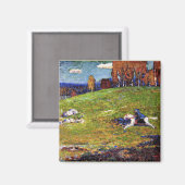 Kandinsky - Blue Rider, landscape 絵画's マグネット (正面/裏面)