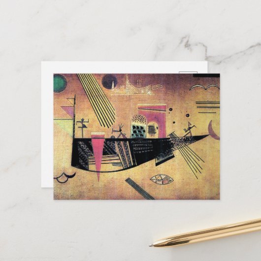 Kandinsky - Capricious, famous painting, ポストカード (正面/裏面インサイチュ)