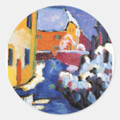Kandinsky - Cemetery and Vicarage in Kochel ラウンドシール (正面)