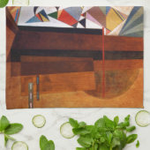 Kandinsky Development in Brown 絵画抽象芸術 キッチンタオル (折り畳み)