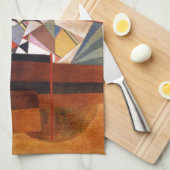 Kandinsky Development in Brown 絵画抽象芸術 キッチンタオル (四つ折り)