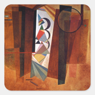 Kandinsky Development in Brown 絵画抽象芸術 スクエアシール