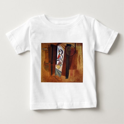 Kandinsky Development in Brown 絵画抽象芸術 ベビーTシャツ (正面)