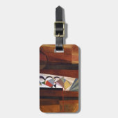 Kandinsky Development in Brown 絵画抽象芸術 ラゲッジタグ (正面縦)