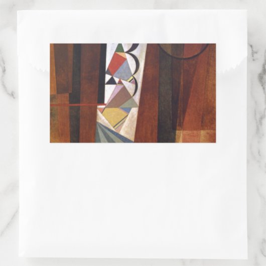 Kandinsky Development in Brown 絵画抽象芸術 長方形シール (バッグ)