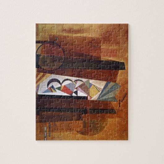 Kandinsky Development in Brown Abstract Painting ジグソーパズル (縦)